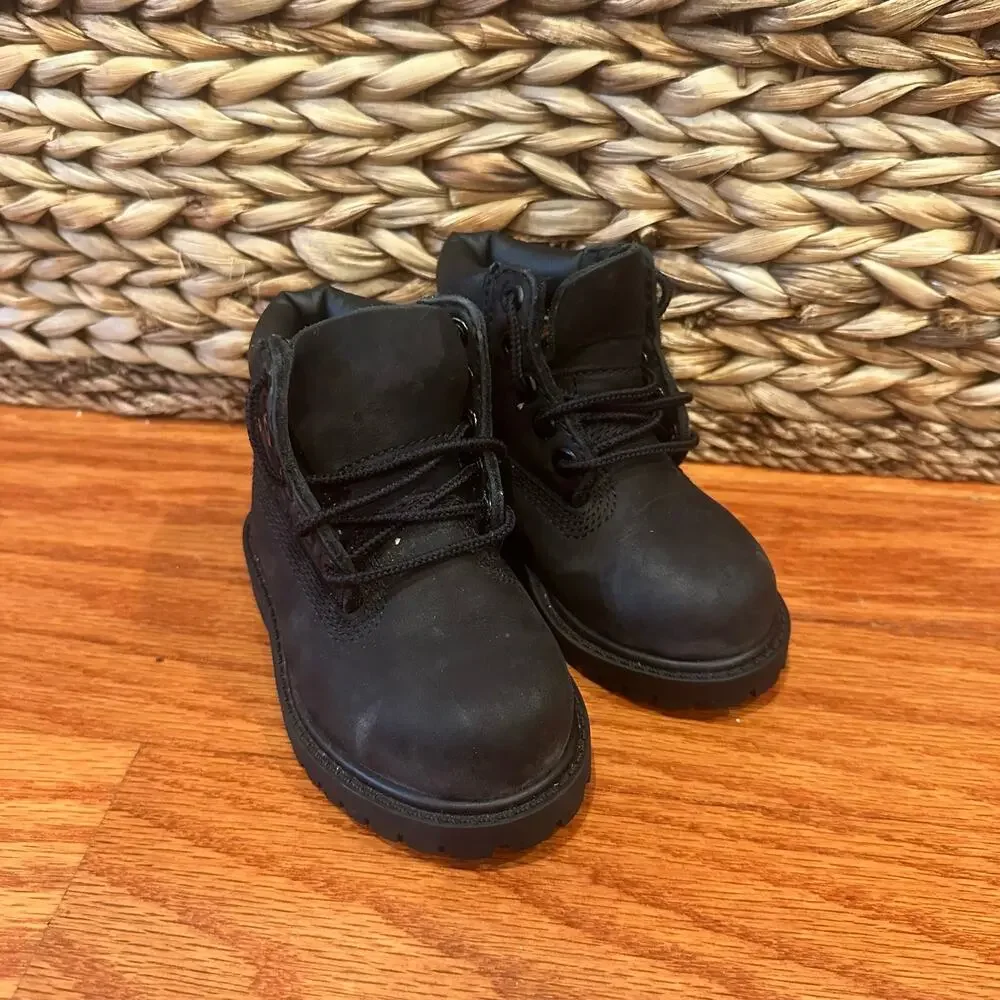 Black Timberland Boots sz 5 toddler